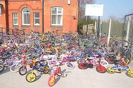 A selection of the bikes kindly donated to the Re~Cycle appeal