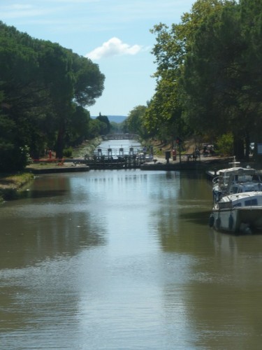 Enjoying the sun on the Canal du Midi