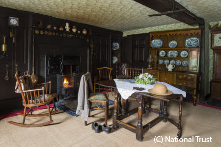 The Entrance Hall at Hill Top, Cumbria, home of Beatrix Potter. This was the heart of the home - Lakeland farmers referred to it as the firehouse or houseplace. Beatrix called it the Entrance Hall, clearly exposing her middle-class roots.