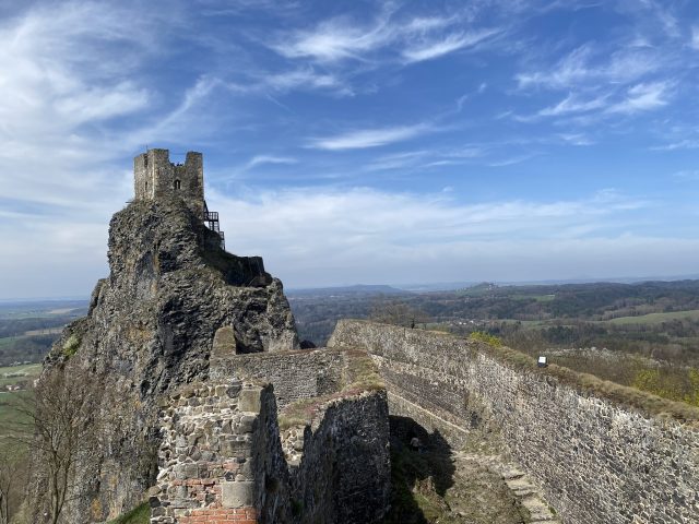 14th Century castle ruins - Trosky Castle, Czechia. 