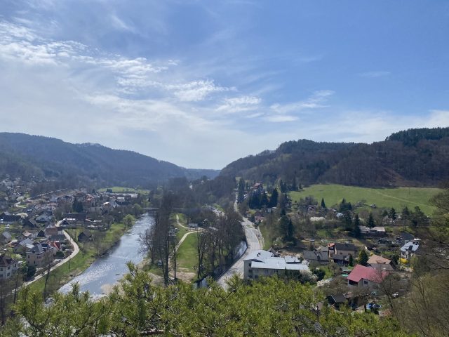 Malá Skála, Czechia. View of the Jizera River.
