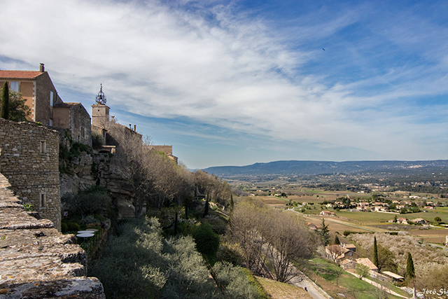 The walled village of Ménerbes, France. 