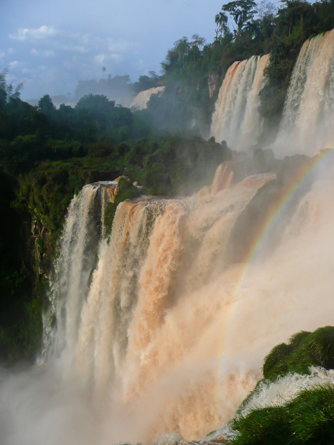 Using composition to remove the walkways and tourists the surround Iguassu Falls, Brazil