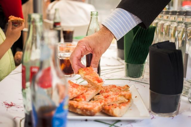 Spanish dish - Pa amb tomàquet (bread with tomato)
Dining