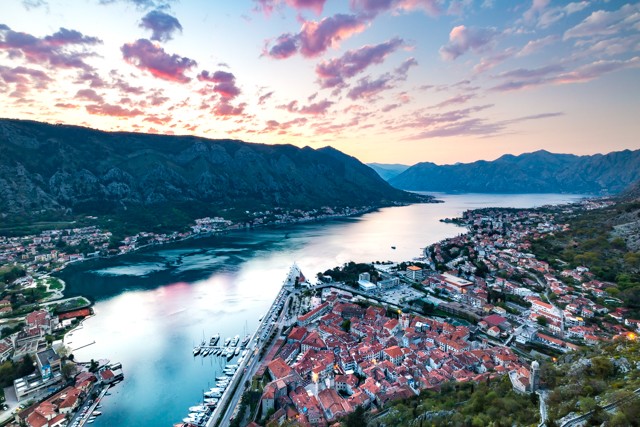 The sweeping views over the old town and bay from Kotor fortress