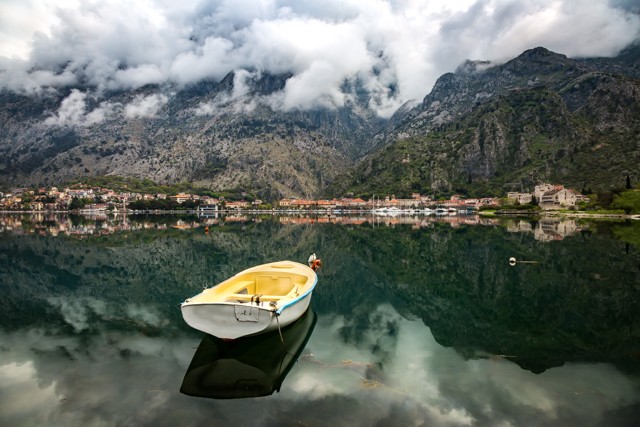 Looking over the bay towards Kotor’s old town