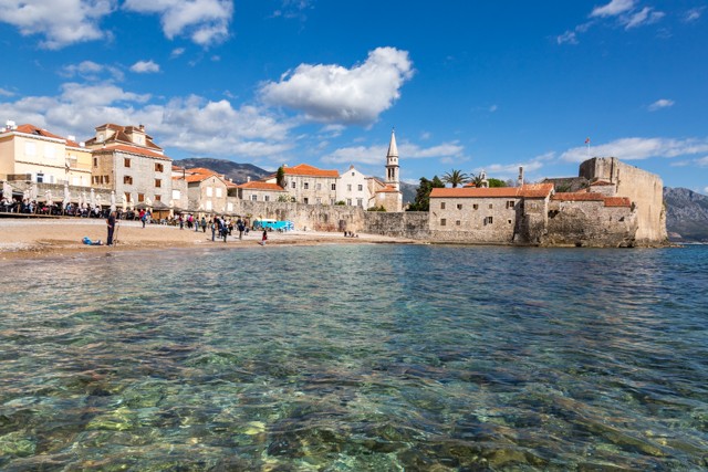 Budva’s old town and beach