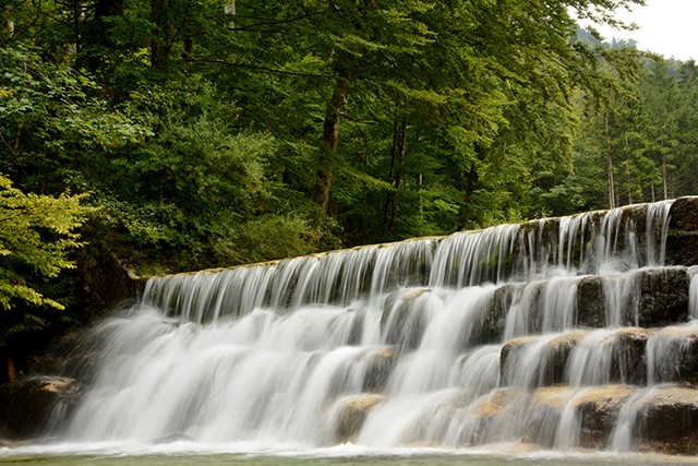 Germany Day 6 of our Walking in Bavaria holiday whisks you up the Kolben chairlift 1,270m to a choice of routes to the spectacular Sonnenberg Ridge. Your route down passes a succession of crashing waterfalls and the reconstructed C19 whetstone mill at Schleifmuhle.