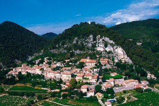 The mountain-side village of Séguret.