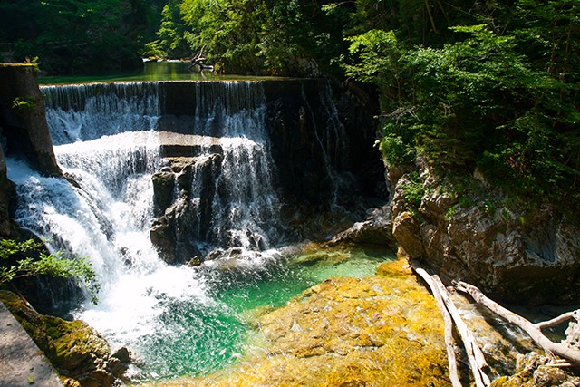 Slovenia On Day 5 of our Julian Alps to the Adriatic Cycling holiday you’ll cycle past a selection of small waterfalls as you wind down through cheery mountain communities – often criss-crossing the river below.